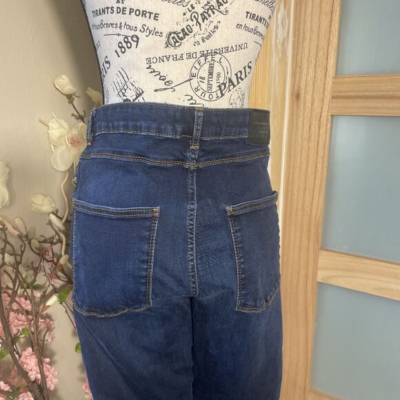 Zara Women's Blue High Waisted Medium Wash Stretch Skinny Denim Jeans Size 10 - Picture 6 of 8